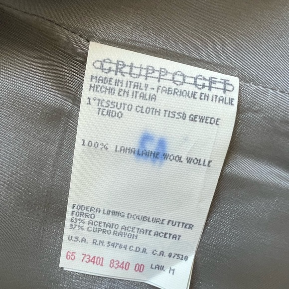 Giorgio Armani - Light blue compact wool coat with lining. Button closure. - Picture 7 of 7